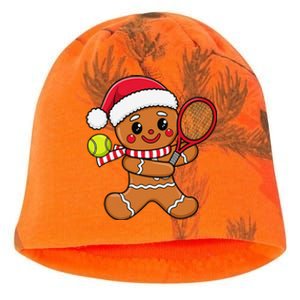 Gingerbread Man Christmas Tennis Ball Player Lover Xmas Kati - Camo Knit Beanie