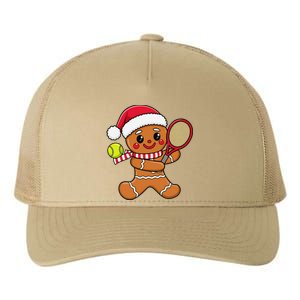 Gingerbread Man Christmas Tennis Ball Player Lover Xmas Yupoong Adult 5-Panel Trucker Hat