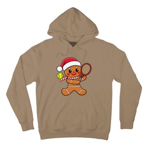 Gingerbread Man Christmas Tennis Ball Player Lover Xmas Hoodie