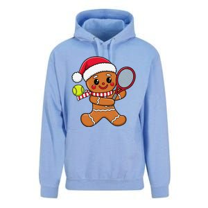 Gingerbread Man Christmas Tennis Ball Player Lover Xmas Unisex Surf Hoodie