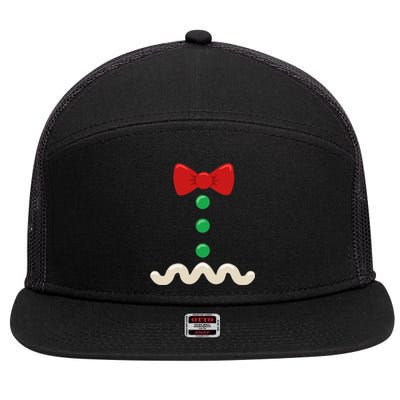 Gingerbread Man Christmas Costume 7 Panel Mesh Trucker Snapback Hat