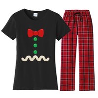 Gingerbread Man Christmas Costume Women's Flannel Pajama Set