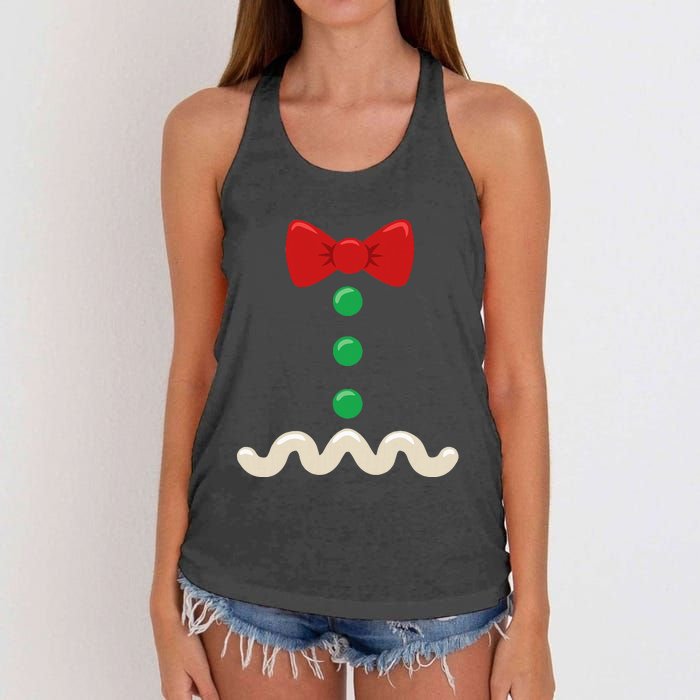 Gingerbread Man Christmas Costume Women's Knotted Racerback Tank