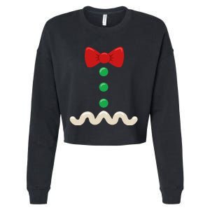 Gingerbread Man Christmas Costume Cropped Pullover Crew