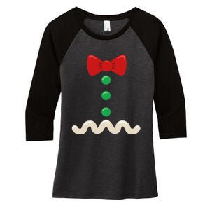 Gingerbread Man Christmas Costume Women's Tri-Blend 3/4-Sleeve Raglan Shirt