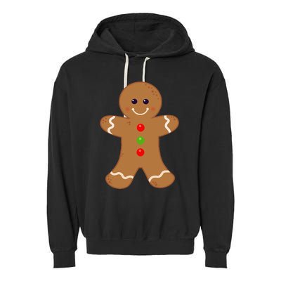 Gingerbread Man Christmas Cookie Baking Holiday Garment-Dyed Fleece Hoodie