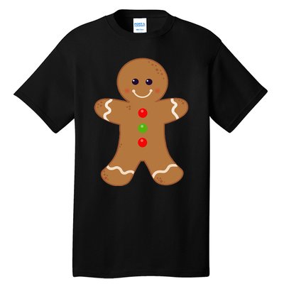 Gingerbread Man Christmas Cookie Baking Holiday Tall T-Shirt