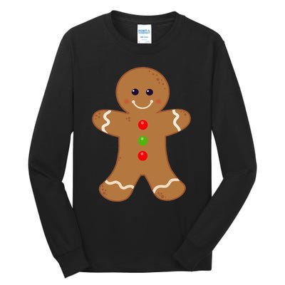 Gingerbread Man Christmas Cookie Baking Holiday Tall Long Sleeve T-Shirt