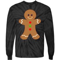 Gingerbread Man Christmas Cookie Baking Holiday Tie-Dye Long Sleeve Shirt