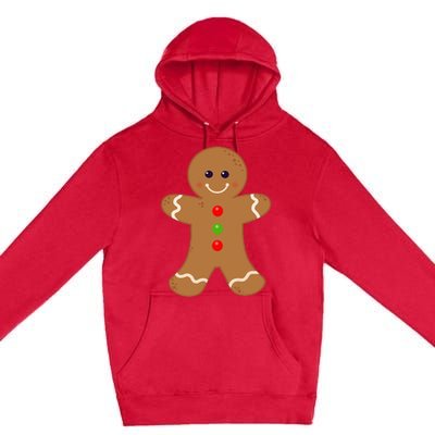 Gingerbread Man Christmas Cookie Baking Holiday Premium Pullover Hoodie