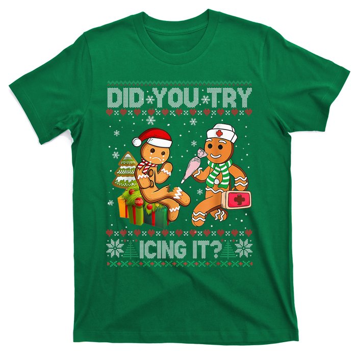 Gingerbread Man Cookie Ugly Sweater Oh Snap Christmas T-Shirt