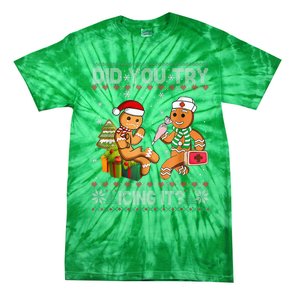 Gingerbread Man Cookie Ugly Sweater Oh Snap Christmas Tie-Dye T-Shirt