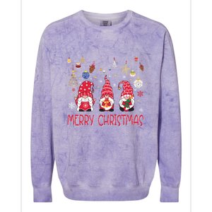 Gnomies Merry Christmas Family Christmas Gnome Meaningful Gift Colorblast Crewneck Sweatshirt