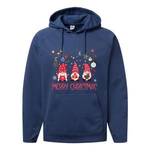 Gnomies Merry Christmas Family Christmas Gnome Meaningful Gift Performance Fleece Hoodie