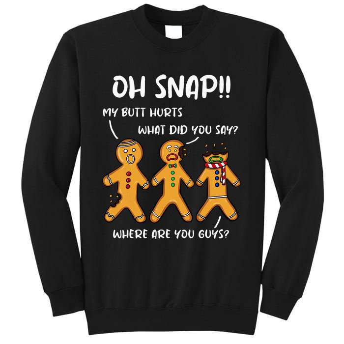 Gingerbread Man Cookie Oh Snap Christmas Funny Tall Sweatshirt