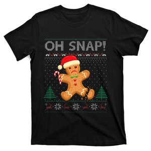 Gingerbread Man Cookie Ugly Sweater Oh Snap Xmas  T-Shirt