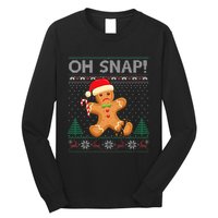 Gingerbread Man Cookie Ugly Sweater Oh Snap Xmas  Long Sleeve Shirt