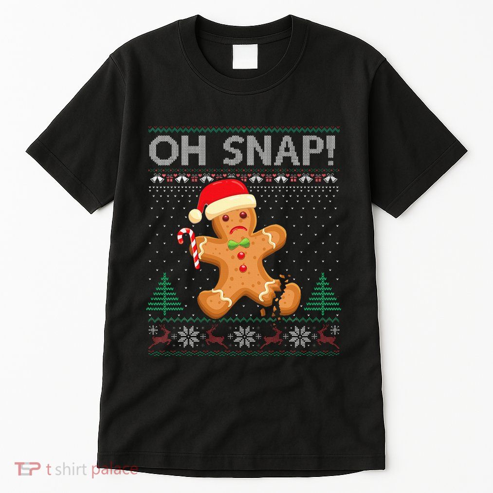 Gingerbread Man Cookie Ugly Sweater Oh Snap Xmas  Tall T-Shirt