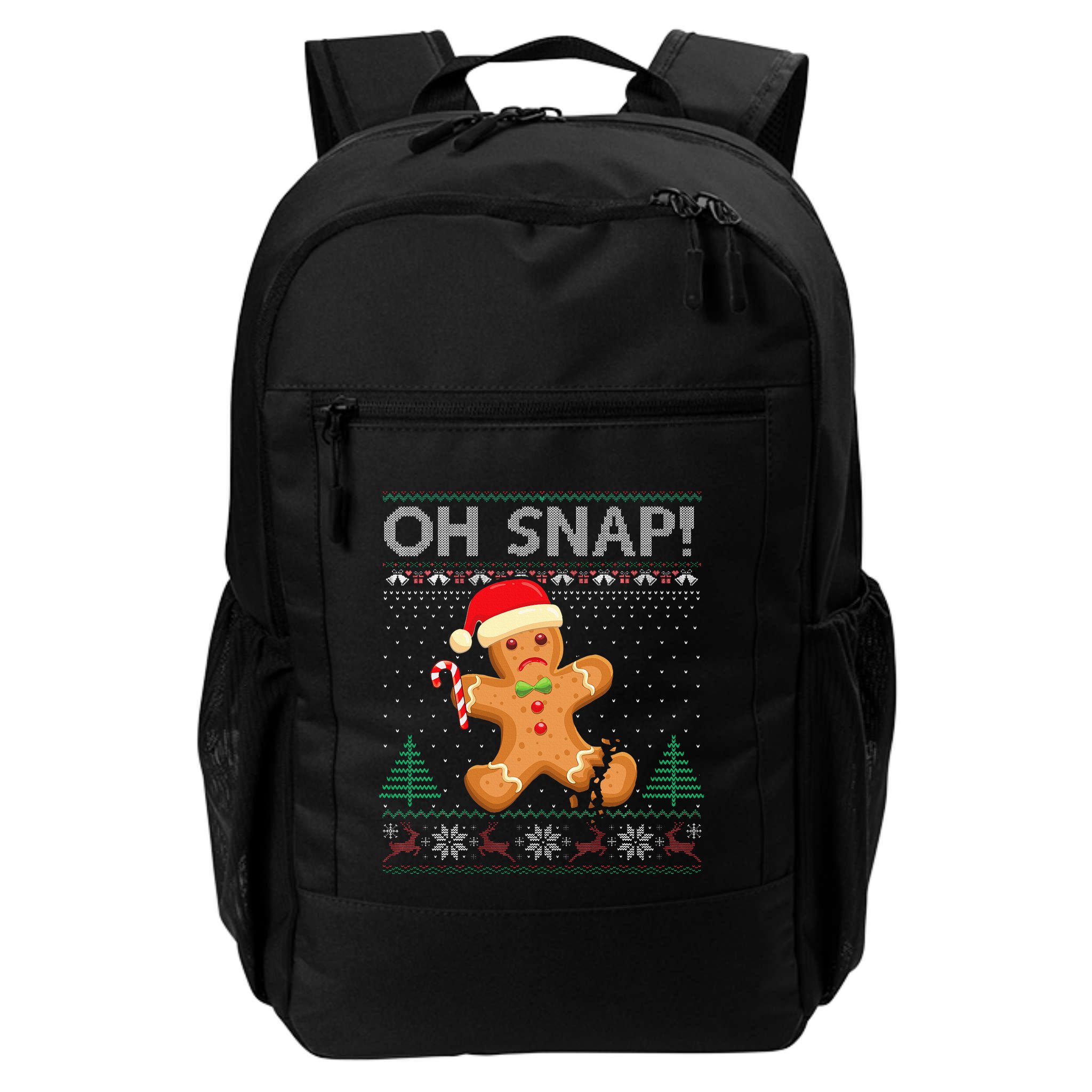 Gingerbread Man Cookie Ugly Sweater Oh Snap Xmas  Backpack