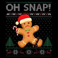 Gingerbread Man Cookie Ugly Sweater Oh Snap Xmas  Sustainable Bucket Hat