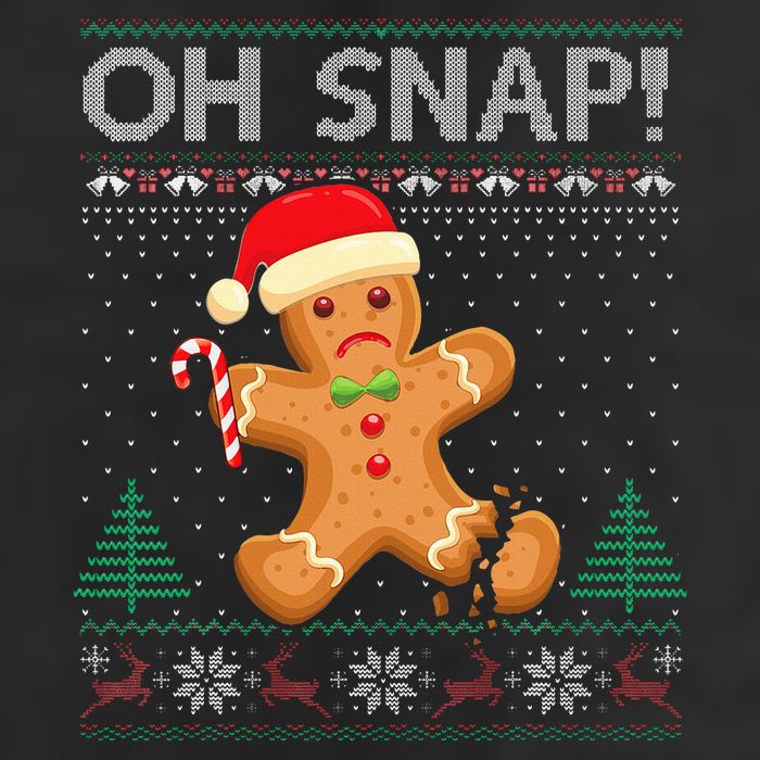Gingerbread Man Cookie Ugly Sweater Oh Snap Xmas  15oz Campfire Ceramic Mug