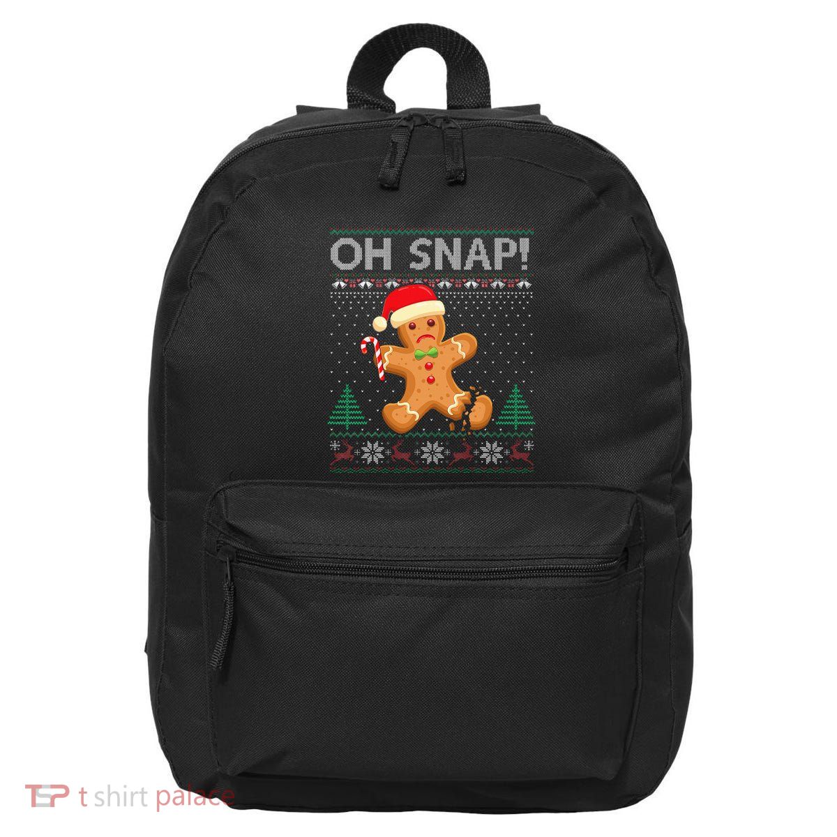 Gingerbread Man Cookie Ugly Sweater Oh Snap Xmas  16 in Basic Backpack