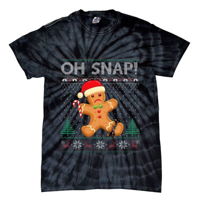 Gingerbread Man Cookie Ugly Sweater Oh Snap Xmas  Tie-Dye T-Shirt