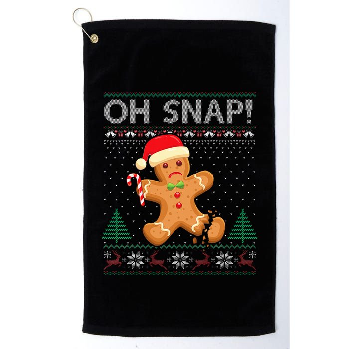 Gingerbread Man Cookie Ugly Sweater Oh Snap Xmas  Golf Towel