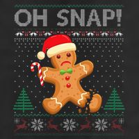 Gingerbread Man Cookie Ugly Sweater Oh Snap Xmas  Golf Towel