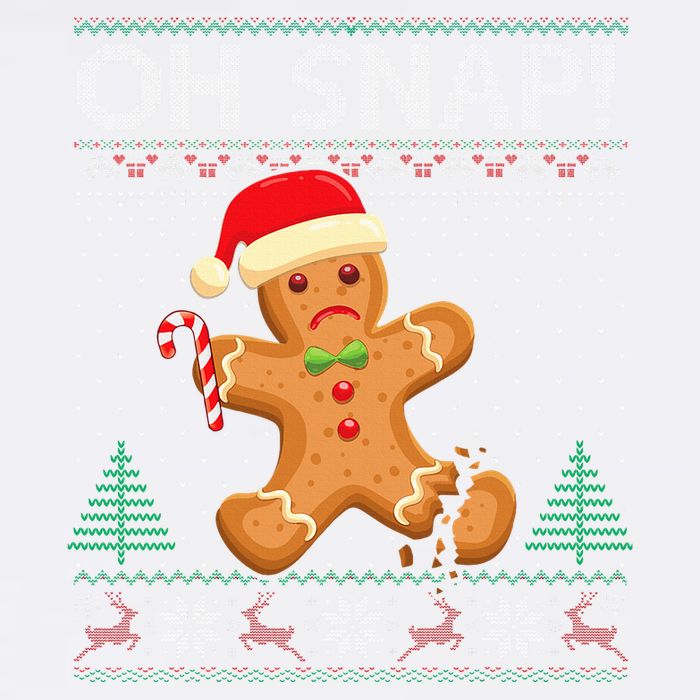 Gingerbread Man Cookie Ugly Sweater Oh Snap Xmas  Garment-Dyed Sweatshirt
