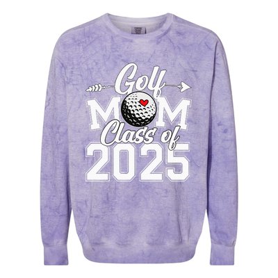 Golf Mom Class Of 2025 Graduation Senior Sport Fan Mama Colorblast Crewneck Sweatshirt