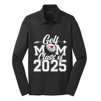 Golf Mom Class Of 2025 Graduation Senior Sport Fan Mama Silk Touch Performance Long Sleeve Polo