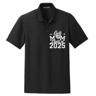 Golf Mom Class Of 2025 Graduation Senior Sport Fan Mama Dry Zone Grid Polo