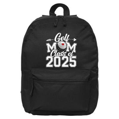 Golf Mom Class Of 2025 Graduation Senior Sport Fan Mama 16 in Basic Backpack