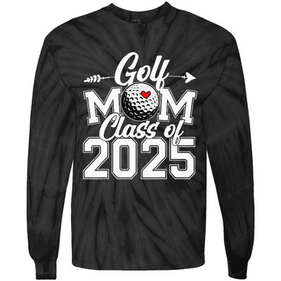 Golf Mom Class Of 2025 Graduation Senior Sport Fan Mama Tie-Dye Long Sleeve Shirt