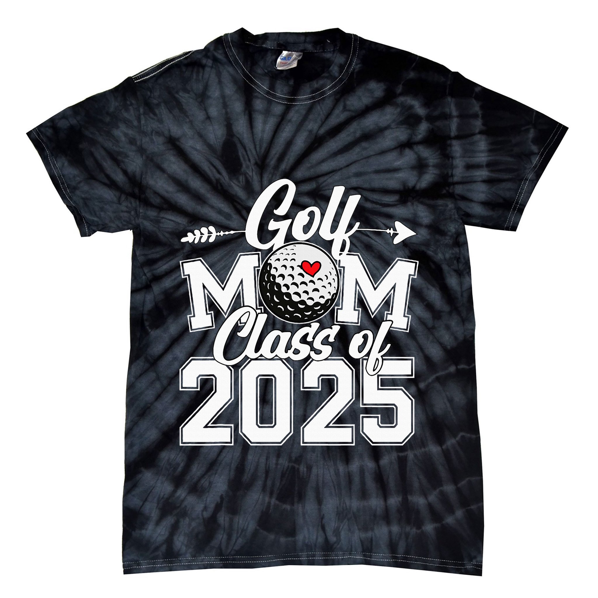 Golf Mom Class Of 2025 Graduation Senior Sport Fan Mama Tie-Dye T-Shirt