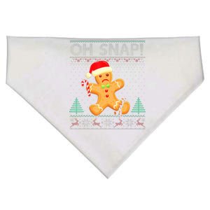 Gingerbread Man Cookie Ugly Sweater Oh Snap Christmas  USA-Made Doggie Bandana