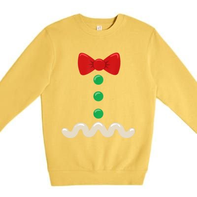 Gingerbread Man Costume Christmas Women Xmas Funny Premium Crewneck Sweatshirt