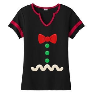 Gingerbread Man Costume Christmas Women Xmas Funny Ladies Halftime Notch Neck Tee