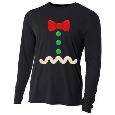 Gingerbread Man Costume Christmas Women Xmas Funny Cooling Performance Long Sleeve Crew