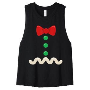 Gingerbread Man Costume Christmas Women Xmas Funny Women's Racerback Cropped Tank