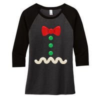 Gingerbread Man Costume Christmas Women Xmas Funny Women's Tri-Blend 3/4-Sleeve Raglan Shirt