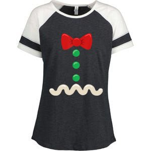 Gingerbread Man Costume Christmas Women Xmas Funny Enza Ladies Jersey Colorblock Tee