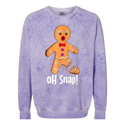 Gingerbread Man Cookie Xmas Oh Snap Funny Cute Christmas Colorblast Crewneck Sweatshirt