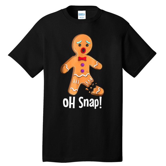 Gingerbread Man Cookie Xmas Oh Snap Funny Cute Christmas Tall T-Shirt