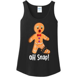 Gingerbread Man Cookie Xmas Oh Snap Funny Cute Christmas Ladies Essential Tank