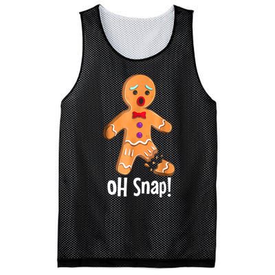 Gingerbread Man Cookie Xmas Oh Snap Funny Cute Christmas Mesh Reversible Basketball Jersey Tank