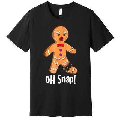 Gingerbread Man Cookie Xmas Oh Snap Funny Cute Christmas Premium T-Shirt