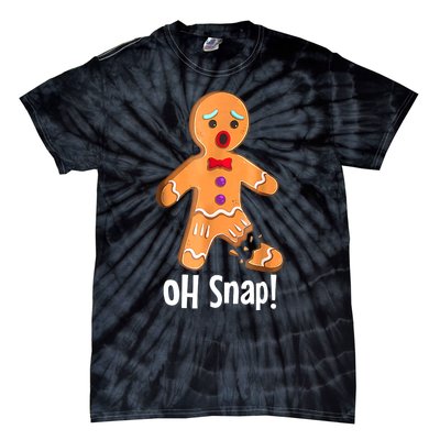 Gingerbread Man Cookie Xmas Oh Snap Funny Cute Christmas Tie-Dye T-Shirt