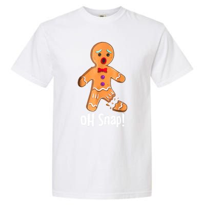 Gingerbread Man Cookie Xmas Oh Snap Funny Cute Christmas Garment-Dyed Heavyweight T-Shirt